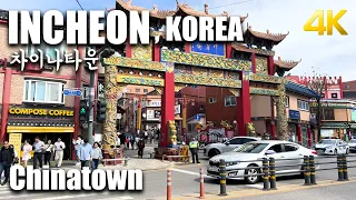 [4K] 1h Walk Korea, INCHEON Chinatown (ASMR)