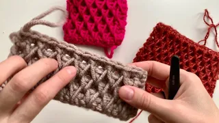 Узор крючком СОТЫ crochet pattern ОЧЕНЬ КРАСИВЫЙ!