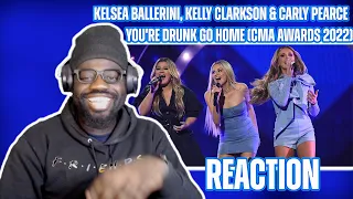 Kelsea Ballerini, Kelly Clarkson & Carly Pearce - You're Drunk Go Home (CMA Awards 2022) REACTION!