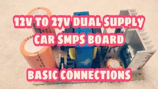 12v to 27v dual supply converter smps board for car subwoofer amplifiers