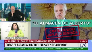 Crece el escándalo con el "almacén de Alberto"; la palabra de Paula Oliveto