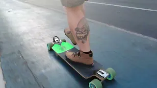 Longboard cruising in London.