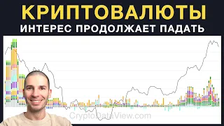 Интерес к криптовалютам продолжает падать