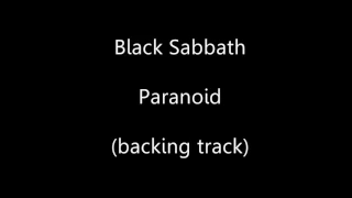 black sabbath paranoid backing track