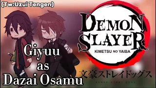 Hashiras react to Tomioka Giyuu as Dazai Osamu [request] Bsd / Kny
