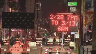 Stretch of Hollywood Blvd. closed for Oscar preps