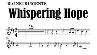 Whispering Hope Bb Instruments Sheet Backing Play Along Partitura