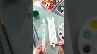 Painted Candle DIY 🎨🕯️