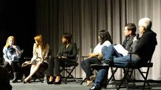 the help cast sag awards screening q and a emma stone jessica chastain viola davis octavia spencer 3