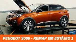 Peugeot 3008 ano 2019 com 38 mil km foi reprogramado em estágio 1 aqui na CDA Motorsport.