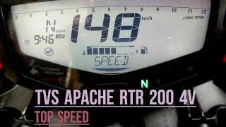 TVS APACHE RTR 200 4V top speed 148 kmph