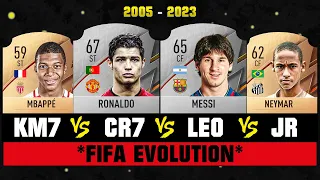 Ronaldo VS Messi VS Neymar VS Mbappe FIFA EVOLUTION! 😢💔 FIFA 06 - FIFA 22