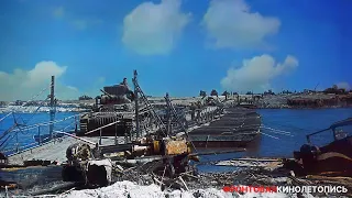 Amateur color footage captured by german combat cameramen. Crossing the Don at Stalingrad (1942)