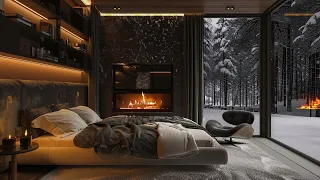 🔥 Cozy Ambience with fireplace | Relax with warm background bar to give you a good night's sleep