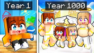 Living 1000 YEARS In Minecraft!