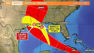 4AM: Hurricane warnings issued for Louisiana ahead of Marco, Laura