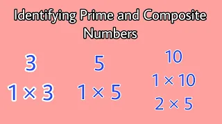 Identifying Prime and Composite Numbers