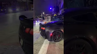 LOUD C7 Corvette Z06 pulling up to Wynwood Miami🔥