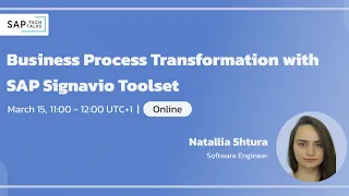 Business Process Transformation with SAP Signavio Toolset