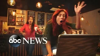 Woman spills coffee on customer's laptop | What Would You Do? | WWYD