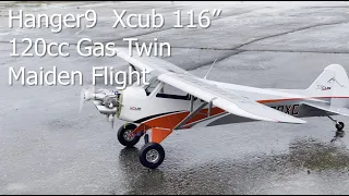 RC비행기) 20220904 Hangar9 Xcub 116" 120cc Twin Maiden Flight
