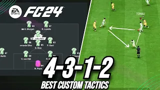 EA FC 24 | BEST 4312 CUSTOM TACTICS! Best Formation Tactics & Instructions