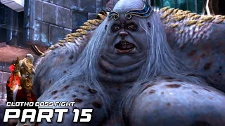 GOD OF WAR 2 REMASTERED WALKTHROUGH GAMEPLAY PART 15 CLOTHO BOSS FIGHT