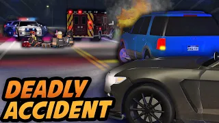 DEADLY CAR ACCIDENT LEADS TO HUGE RESPONSE! - RPF - ER:LC Liberty County Roleplay - S2 EP 12