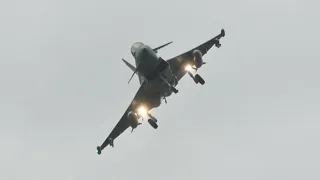 4 Eurofighter Typhoon German Air Force Luftwaffe arrival at Wittmund AirBase ETNT