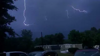 Life-threatening lightning intensity within a rare stalling severe thunderstorm