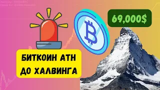 Биткоин ATH До Халвинга Прогноз Рост 2024 Когда Коррекция