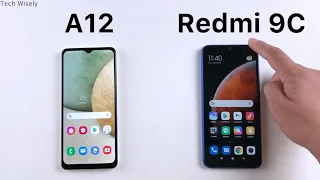 SAMSUNG A12 vs Redmi 9C Speed Test