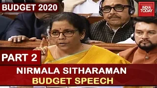 Nirmala Sitharaman Budget Speech 2020 | Part 2