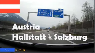 Driving in Austria - Hallstatt to Salzburg - Gosau, Gseng, Oberscheffau, Traunstein, Golling