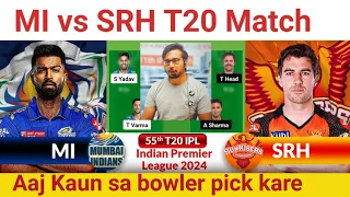 MI vs SRH Dream11 Prediction|MI vs SRH Dream11 Team|Mumbai vs Hyderabad Dream11 IPL 55TH T20 Match