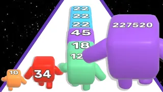 Level Up Numbers: Numbers Run 3D Match Color Games Stack Master (Lvls 1-25)