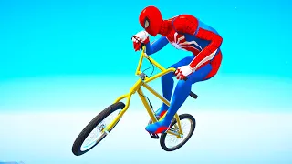 GTA 5 Epic Spiderman BMX Bicycle Jumps And Fails #10 (Euphoria Ragdolls)