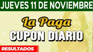 Resultado del sorteo Cupon Diario del Jueves 11 de Noviembre del 2021.