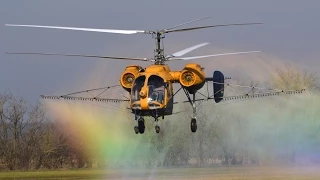 Kamov Ka-26 spraying liquid fertilizer near Nemesszalók, Hungary