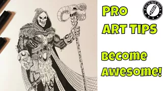 How to draw He Man characters|Drawing Skeletor|PRO TIPS