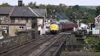 Large Logo Class 37 37264 Departs Grosmont, NYMR, August 2014