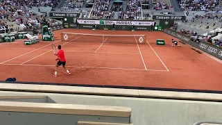 Djokovic vs Fucsovics Court Level RG 2023 2nd round