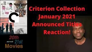 Criterion Collection Announces January 2021 Titles!  My Reaction.