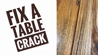 How to fix a cracked or split table top! Fill it with epoxy resin! #hardwood #split #crack #tabletop