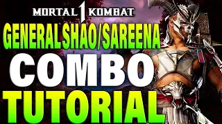 Mortal Kombat 1 General Shao Combos Sareena Kameo - MK1 General Shao Sareena Combo Tutorial