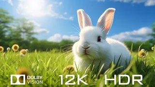 Dolby Vision 12K HDR 60fps - Top Beautiful Animals In The world And Relaxing Piano Music