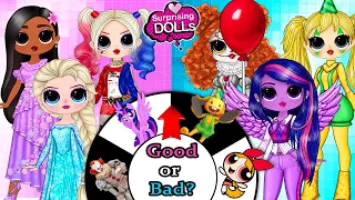 Encanto, Harley Quinn, Elsa, Anna, Mavis, Ladybug Good vs Bad Switch Up - DIY Paper Dolls & Crafts