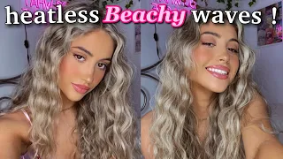 HEATLESS OVERNIGHT BEACHY WAVES TUTORIAL | How to: French Braid your own hair *UPDATED*