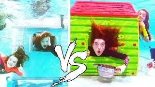 BEST UNDERWATER HOUSE WINS *mystery judge* Challenge w/ The Norris Nuts