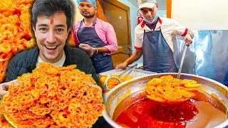 10 Nepali STREET FOODS in Kathmandu!! CRAZY Spicy Pakora, TIP TOP Jeri + Tharu Food in Nepal!